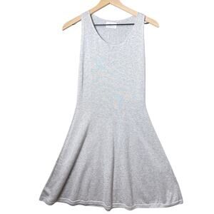 Oliver Charles Summer Swing Dress in Light Grey Made in USA Knit Size S